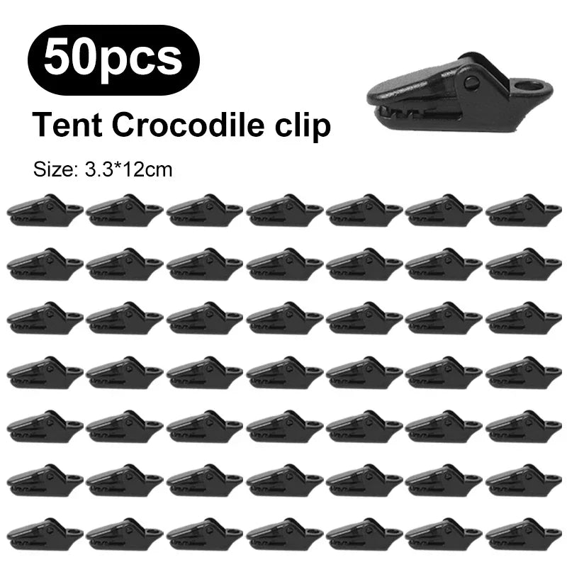 10/20/50 PCS Heavy-Duty Tarp Clips – Windproof No-Puncture Grips for Tarps, Canopies & Tent Skirts, Reinforced for High Wind Oasis Select 50pcs