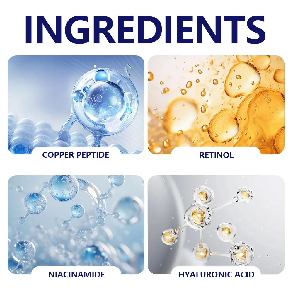 GHK-CU Copper Peptide Anti-Aging Face Cream & Serum - Firming & Hydrating Moisturizer for All Skin Types, Skincare for Women Oasis Select