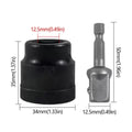 Car Jack Socket Drill Adapter Car Repair Jack Socket Heavy Duty Labour Saving Tool Quick Connect Gear for Vehicle Maintenance Oasis Select Black