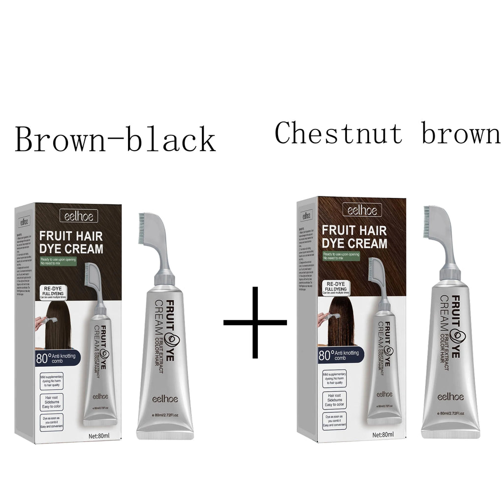 Fruit & Vegetable Hair Color Cream – Gentle Long-Lasting Black Hair Color Cream Oasis Select 2-in-1 2