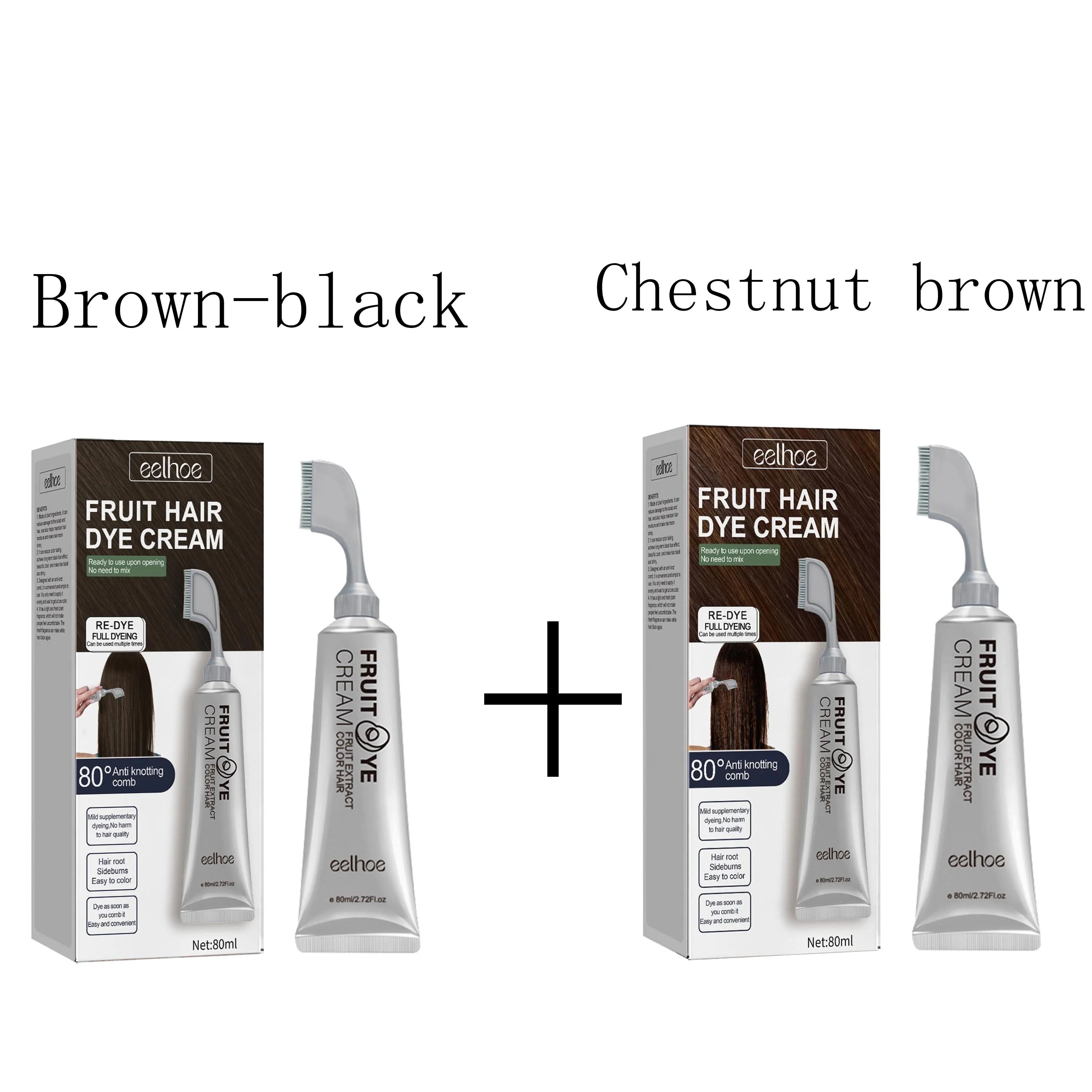 Fruit & Vegetable Hair Color Cream – Gentle Long-Lasting Black Hair Color Cream Oasis Select 2-in-1 2
