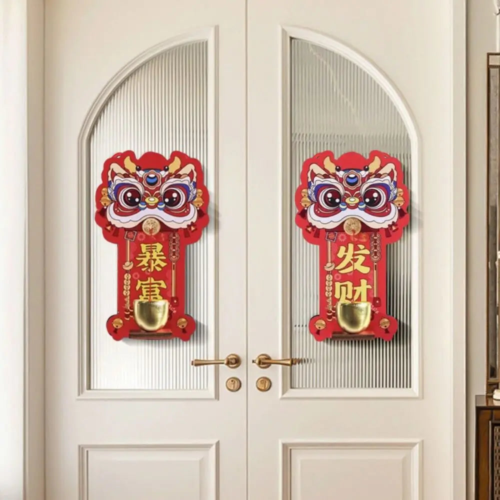 Lion Dance Magnetic Bell Ornament | Festive New Year Decor