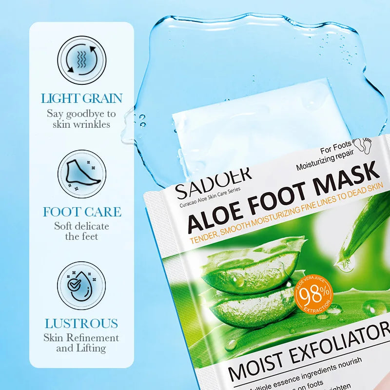 SADOER Aloe Vera Foot & Hand Peeling Mask – Moisturizing Foot & Hand Mask Oasis Select