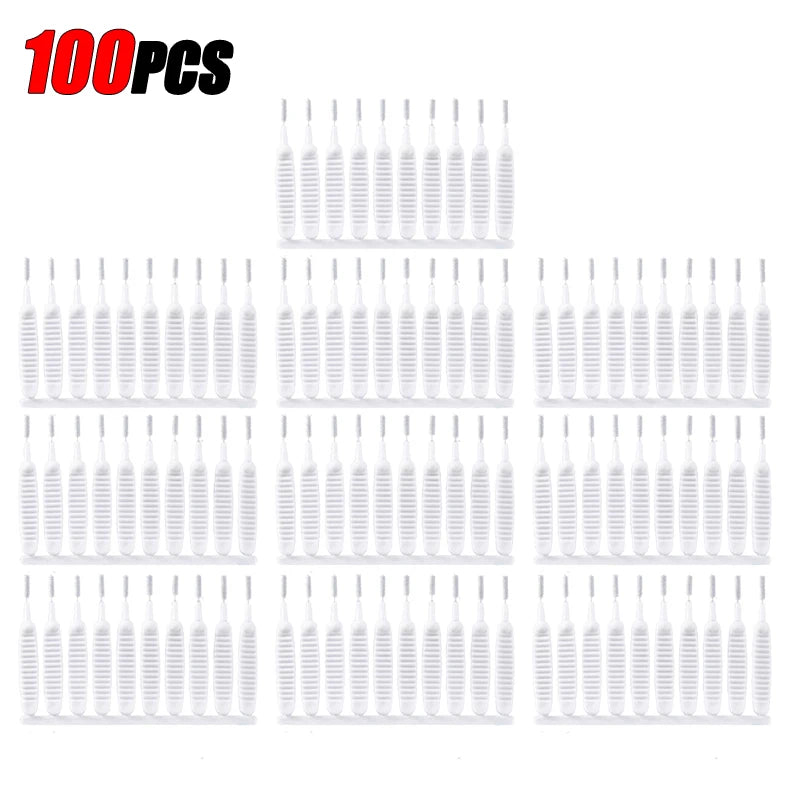 10-500PCS Shower Cleaning Brush Bathroom Micro Nylon Brush Nozzle Anti-blocking Cleaning Tools Bathroom Accessories Oasis Select 100PCS