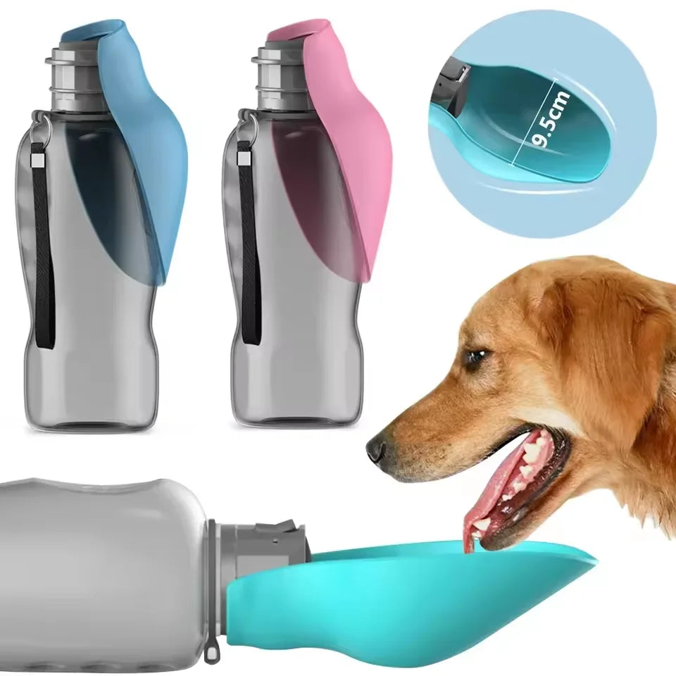 800ml large capacity dog outdoor pet water cup portable accompanying cup folding flip water feeder outdoor water bottle supplies Oasis Select
