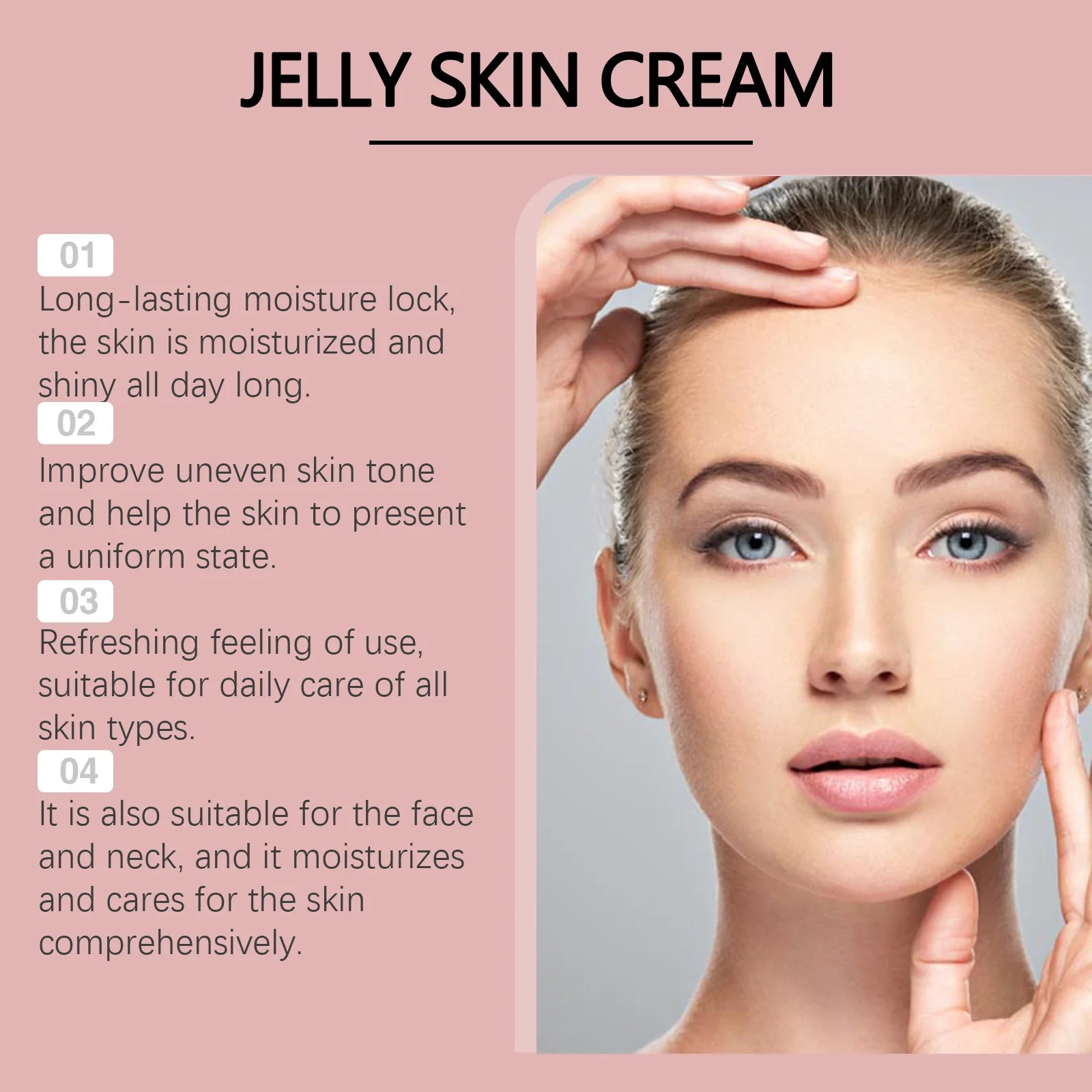 Collagen Jelly Cream Deeply Moisturizing Smooth Skin Tightening Fade Fine Lines Soothing Brightening Hydrating Facial Gel Cream Oasis Select