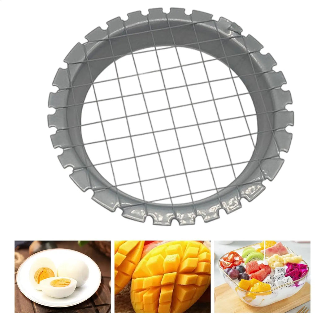 Stainless Steel Cubes Round Grid Cutter Slicer For Egg Mushrooms Vegetables Kitchen Cut Device Tools Non-slip Chopper Oasis Select