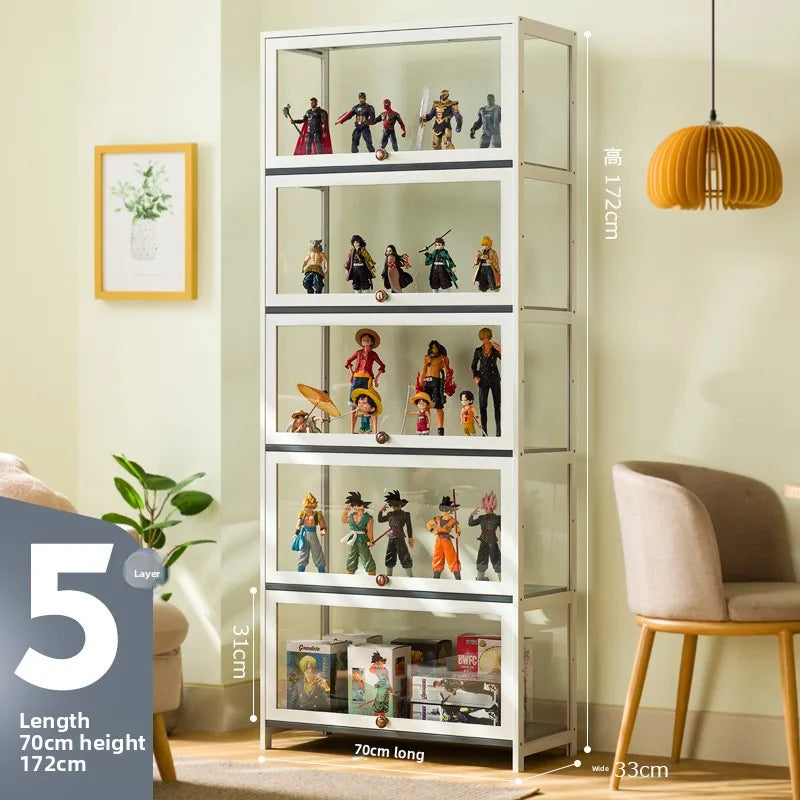 Figure display cabinet Floor-to-ceiling simple modern living room Layered shelves Household lockers Blind box display cabinet Oasis Select Five Doors 70