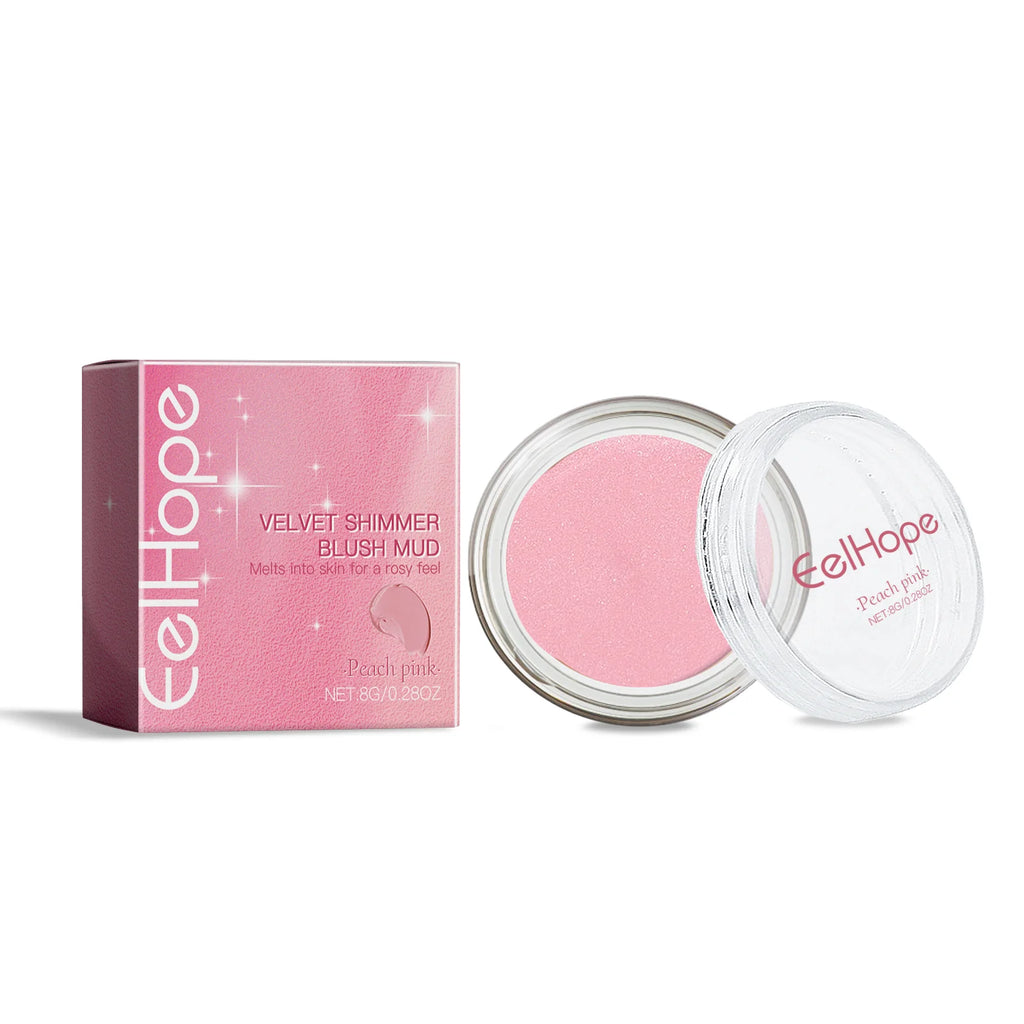 EELHOPE Velvet Shimmer Blush Mud – Cream Cheek Color Makeup Cream Blush Oasis Select 01
