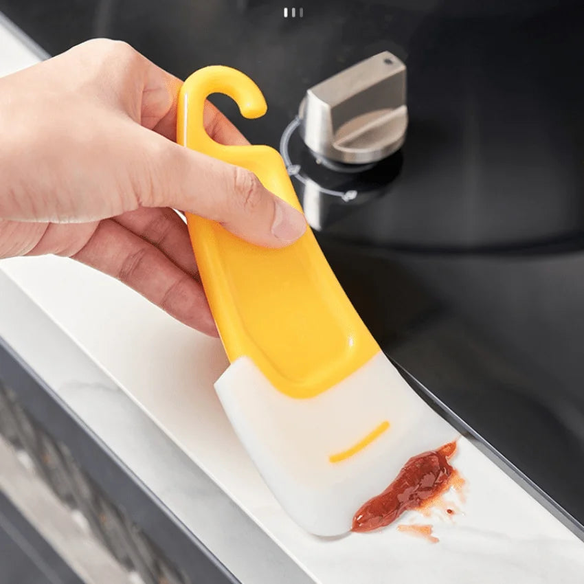 3pcs Silicone Pan Scraper Dish Cleaning Spatula Dish Scraper Non Stick Kitchen Pan Rubber Cleaning Spatula Pot Cleaning Tool Oasis Select