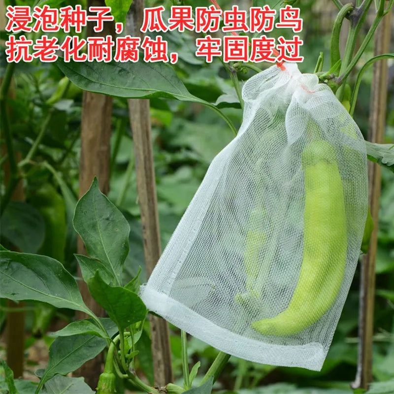 Garden Farm Nylon Net Bags: Ideal for Fruit Protection, Insect Exclusion, Bird Deterrence, Rice Seed Storage, Breeding Purposes Oasis Select