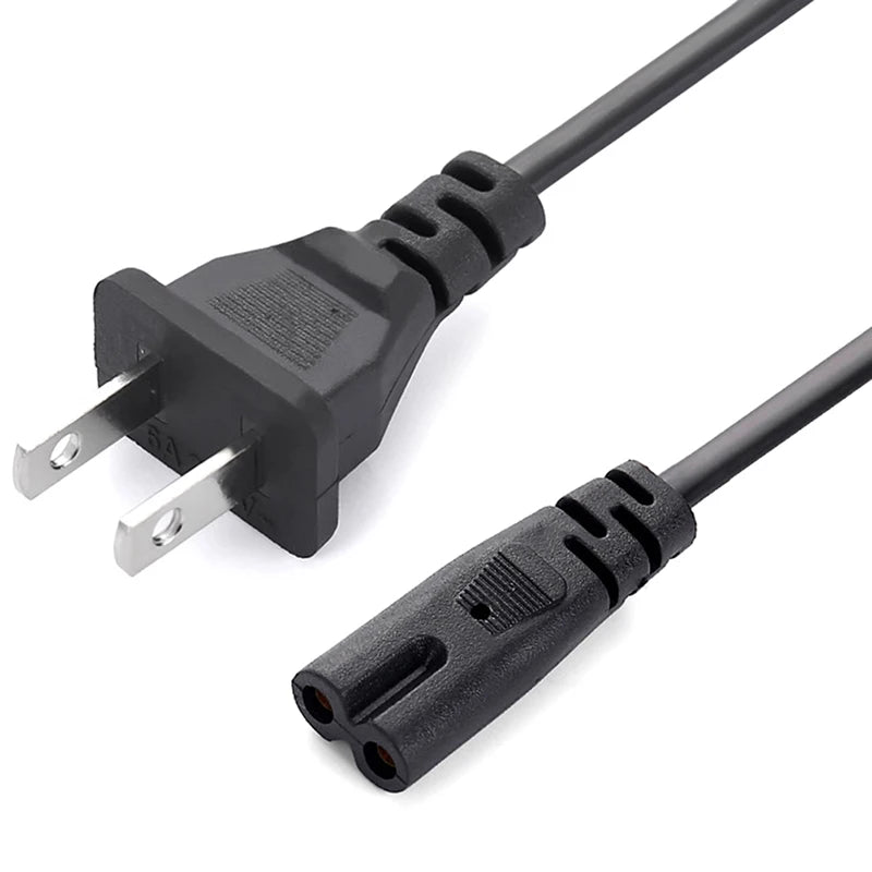 EU Power Cable 2pin IEC320 C7 US Power Extension Cord For Laptop Charger Canon Epson Printer Radio Speaker Oasis Select US Plug