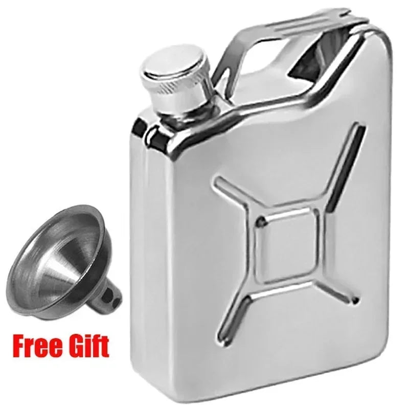 5 oz Hip Flask with Funnel Portable Whisky Wine Pot Creative Stainless Steel Flagon for Whiskey Liquor Personalized Men Gift Oasis Select Default Title