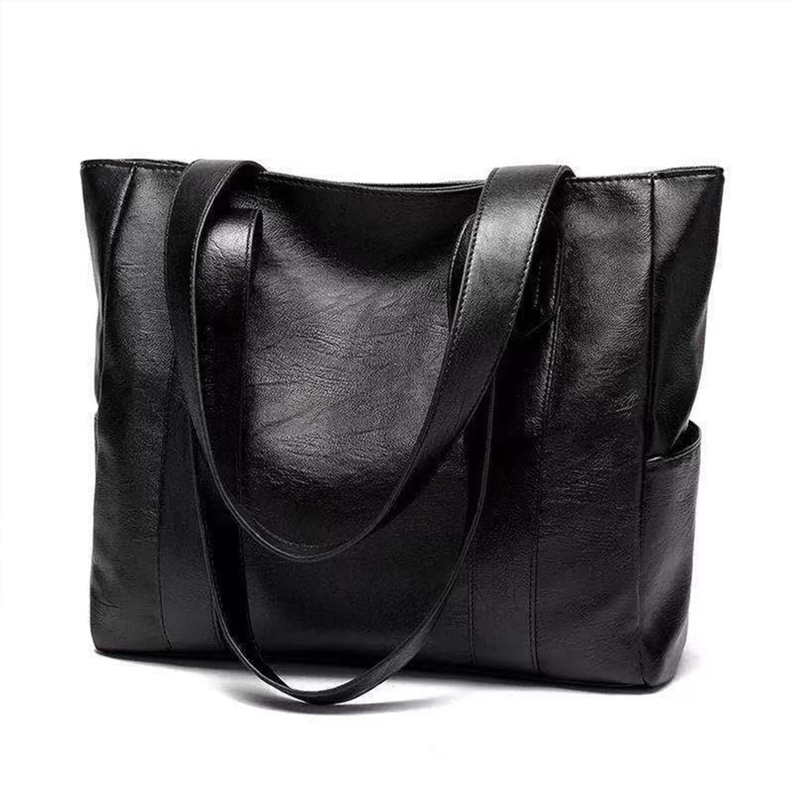 Women's Large Capacity PU Leather Tote Shoulder Handbag Leather Tote Handbag Oasis Select