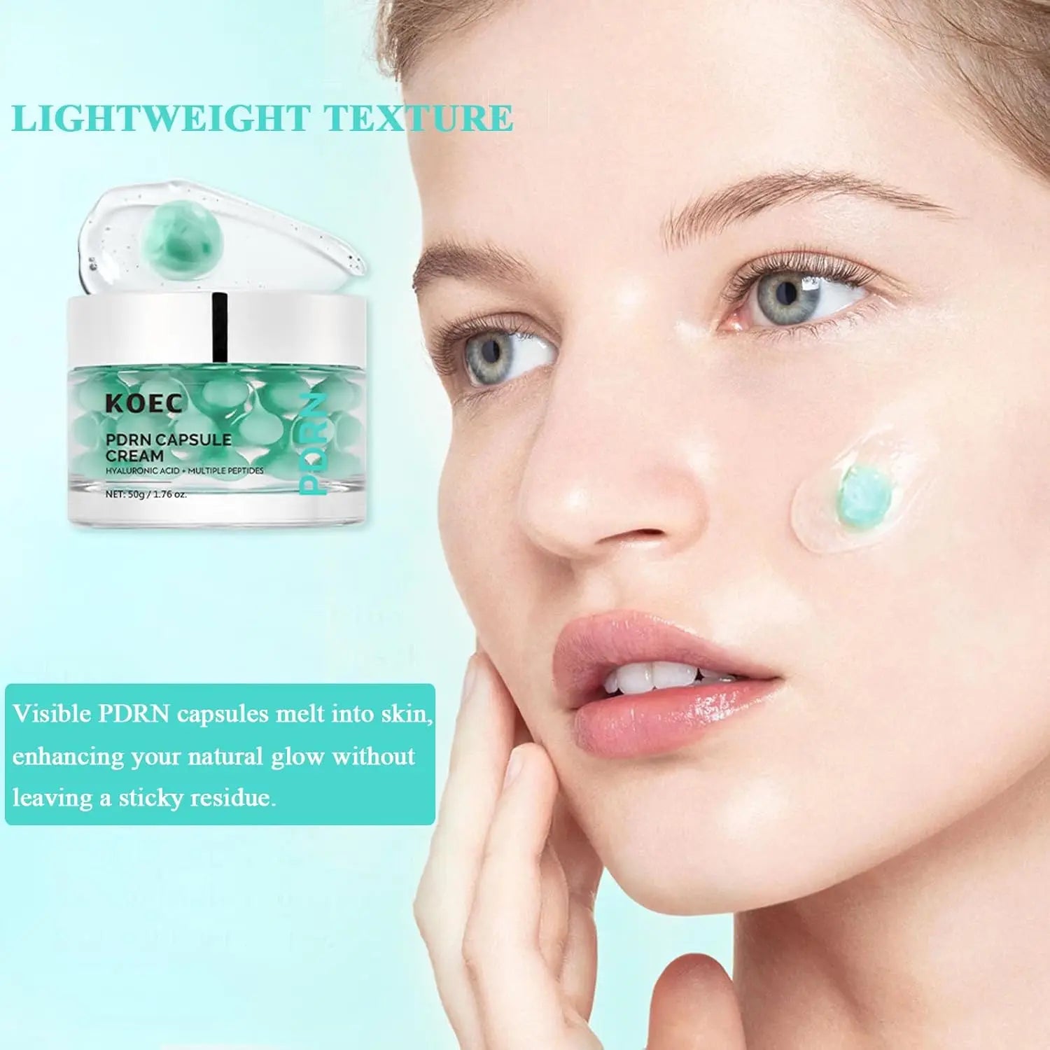PDRN Capsule Face Cream – Hyaluronic Acid & Peptides 50g