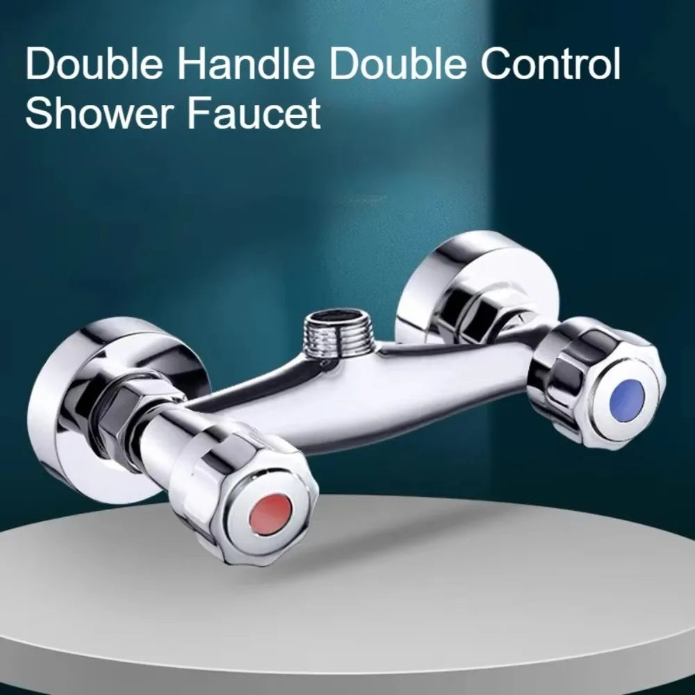 Modern Metal Out Water Inlet Valve Double Control Hot and Cold Double Shower Faucet Valve Wall Mounted Diverter Valve Oasis Select