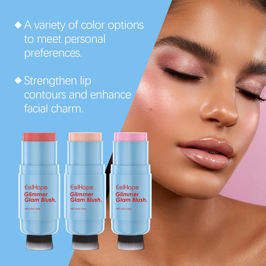 Eelhope Double-Ended Blush Stick – Matte Cheek & Lip Color Blush Stick Oasis Select