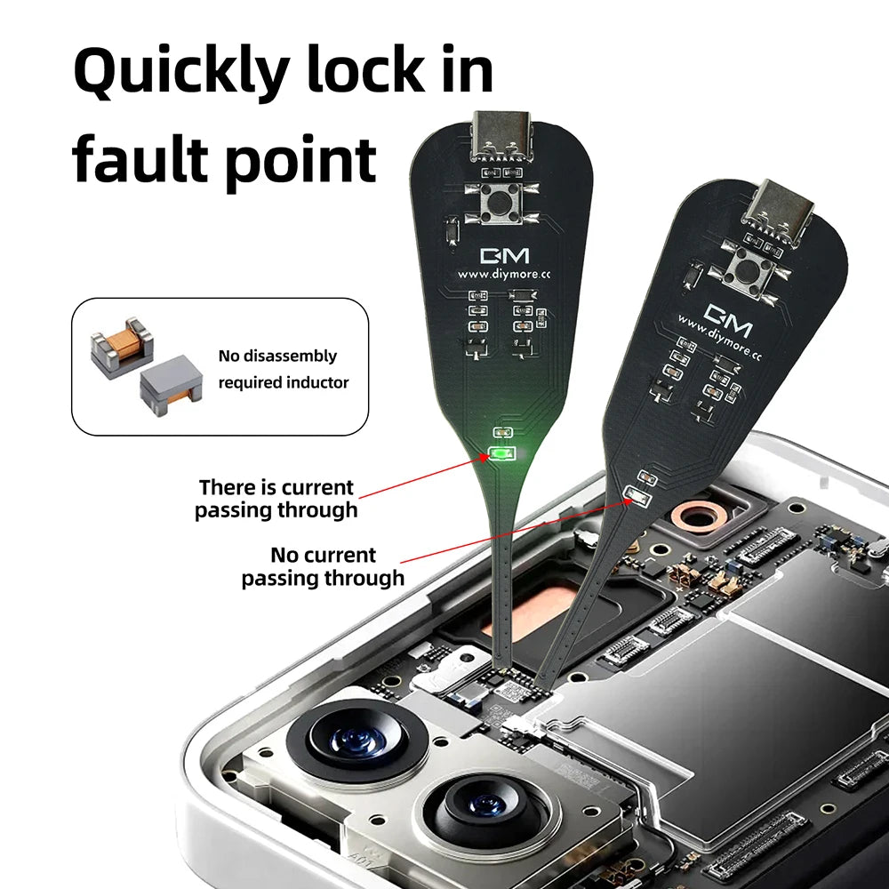 Inductance Tester Motherboard Coil Detector Portable Inductor Meter Quick Fault Troubleshooting Electronic Repair Test Tool Oasis Select