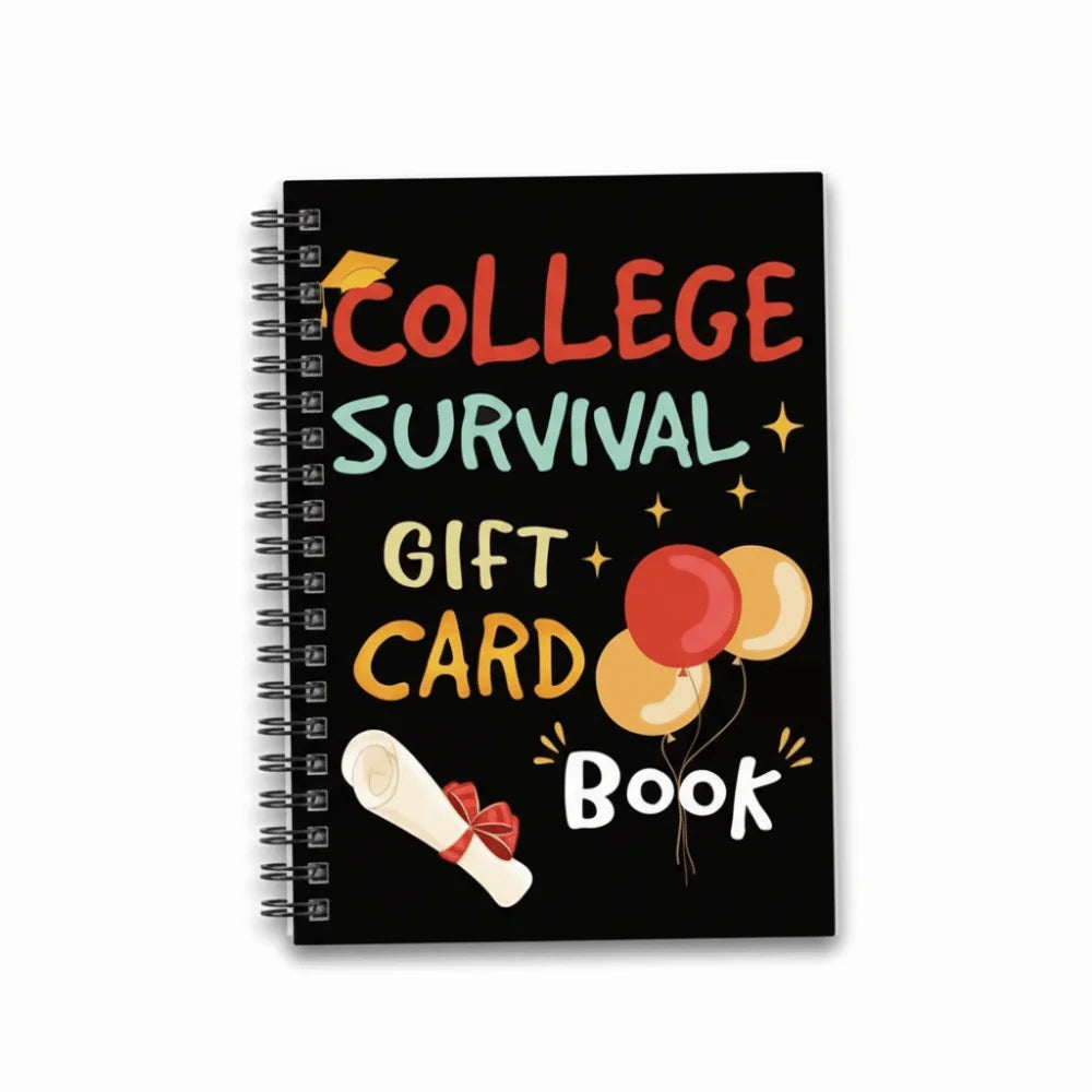 College Survival Gift Card Book Gift Keepsake Paper Souvenir Festive Card Organizer Graduation Party Note Book Oasis Select Style C
