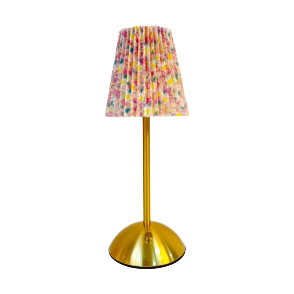 Dimmable LED Desk Lamp | Pleated Fabric Shade & USB Charging
