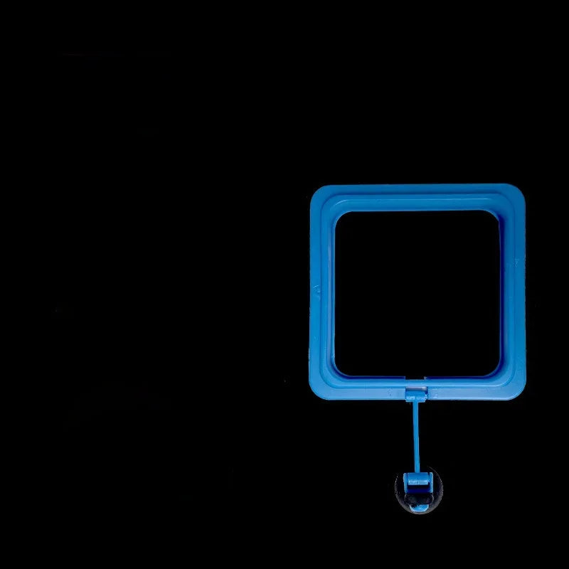 Aquarium Suction Cup Feeder Fish Tank Ring Feeder Fish Tank Station Floating Food Tray Feeder Fish Tank Accessory aquarium Oasis Select Blue square