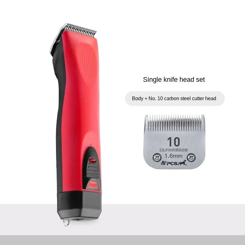 Professional Shaver Pet Electric Clipper Dog Electric Clipper Plug-in Dual-use Cat Teddy Electric Pusher Dog Electric Clipper Oasis Select red As picture 1 EU plug