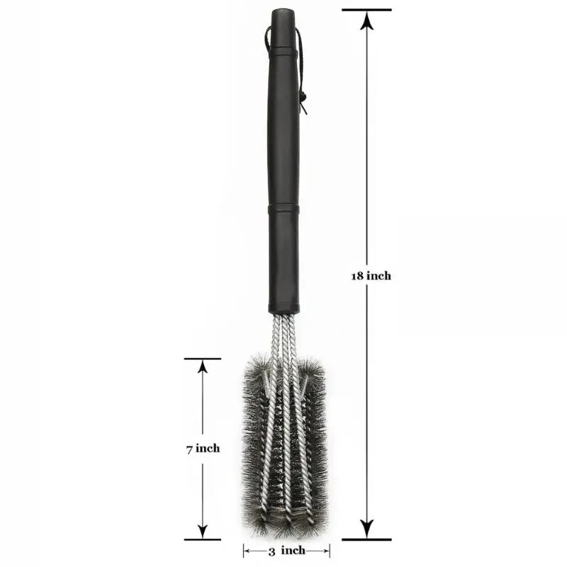 Grill Cleaning Brush BBQ Tool Brush 3 Stainless Steel Brushes in 1 Cleanin Bbq Accessories Best Cleaner Barbecue Oasis Select