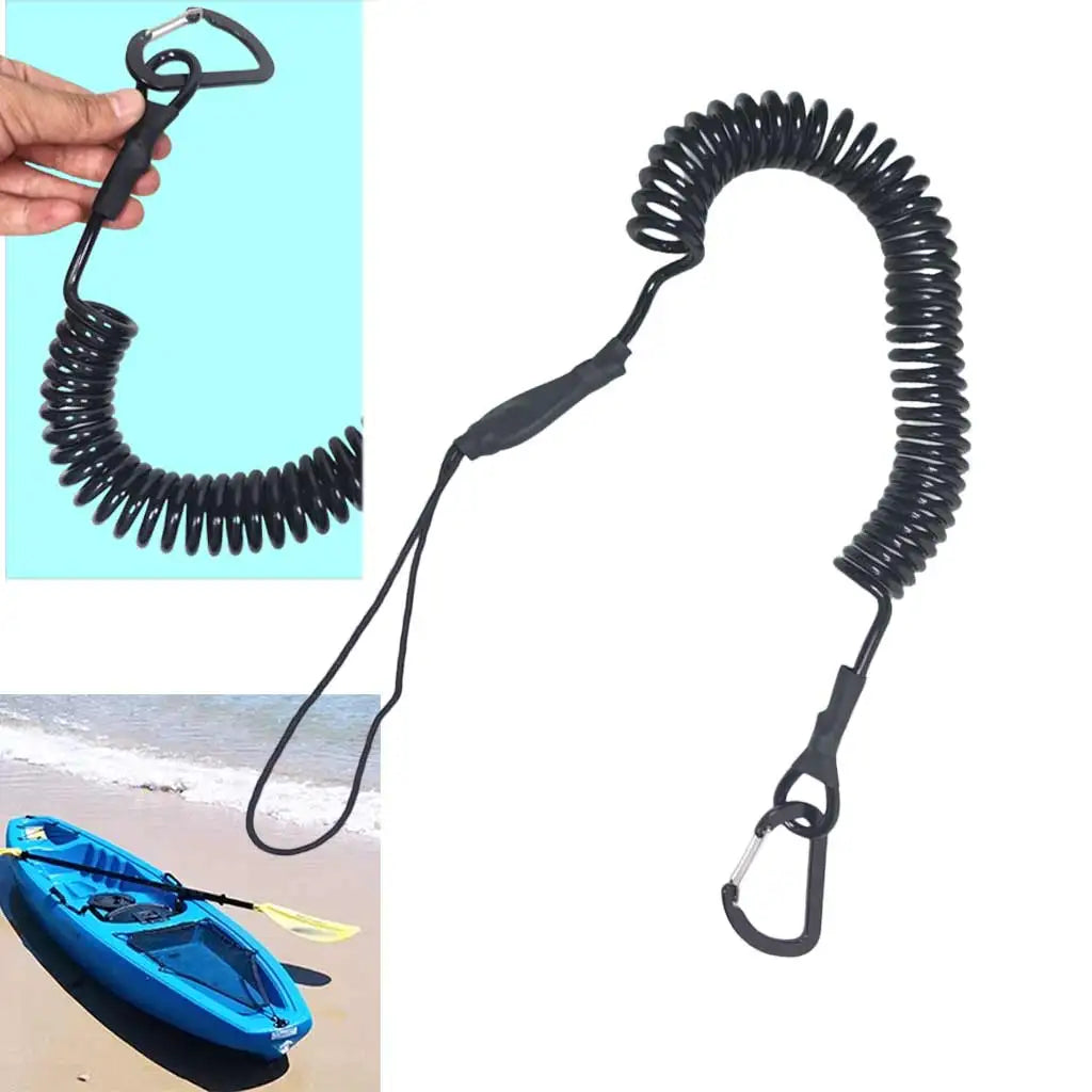 6mm 3Meters Kayak Safety Paddle Leash With Aluminum Alloy Hook Inflatable Boat Canoe Paddle Keeper Oars Guardian Rope Oasis Select