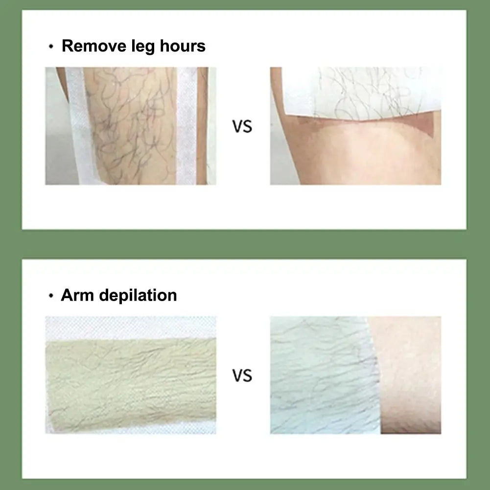10stick Professional Hair Removal Wax Strips for Summer Depilation Double Sided Cold Wax Paper for Leg Body Face Useful Oasis Select