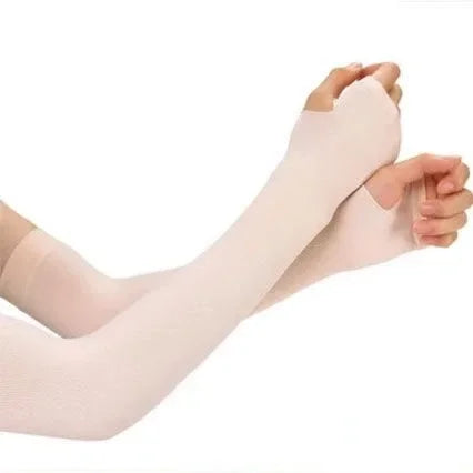 1/2pair Unisex Arm Guards for Men Women, Sleeve Warmers, Sports Sleeves, UV Sun Protection, Hand Cover, Support, Running Fishing Oasis Select 1pair beige-B