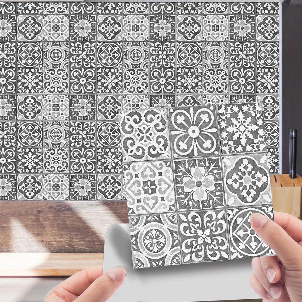 Crystal Tiles Pasted Mosaic Wall Retro Simple Kitchen Stove Stickers