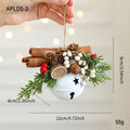 Christmas Bells Antlers Bows Pinecone Bells Mixed Pendants Christmas Tree Window Display Car Hanging Decorations Oasis Select White cinnamon