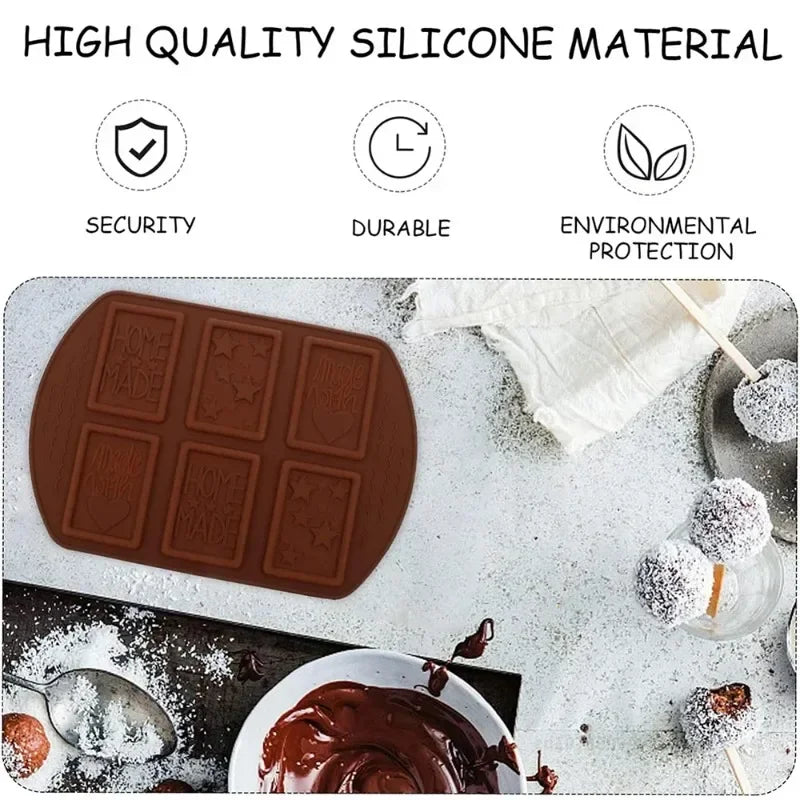 Silicone Chocolate Mold 6-Hole Christmas Multi Pattern Creative Handmade Biscuit Cake Dessert Biscuit Baking Tool Oasis Select