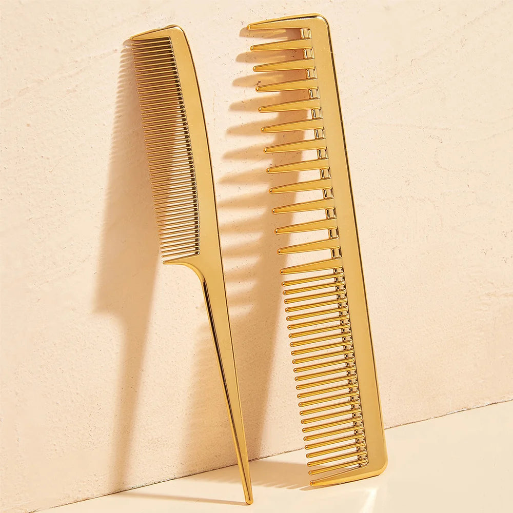 Rat Tail And Wide Fine Tooth Dual Purpose Barber Comb Stylist Combs Set Hair Combs Anti Static Styling Comb Hair Barbers Combs Oasis Select