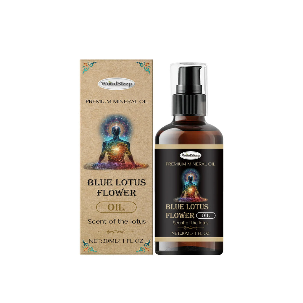 WOODSLEEP Blue Lotus Essential Oil – Aromatherapy & Body Care Aromatherapy Essential Oil Oasis Select 30ml boxed essential oil