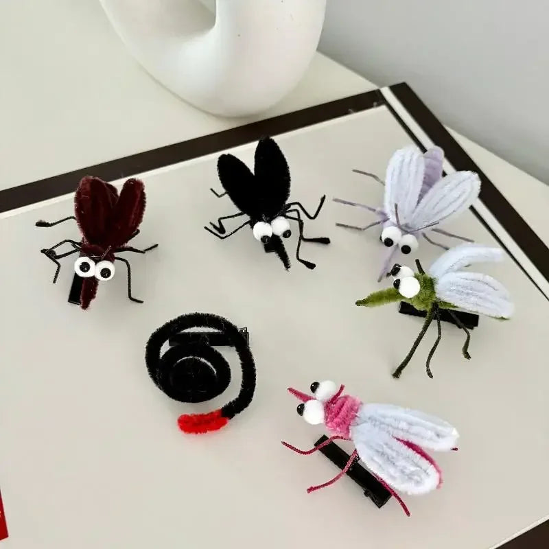 Mosquito Plush Hairpin – Cute Cartoon Insect Hair Clip Novelty Hair Clip Oasis Select