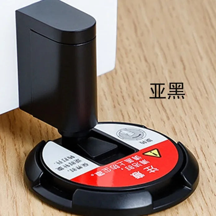 Door Stopper Magnetic Door Stopper No Drilling Silent Floor Door Stop with Screws Adhesive Adjustable Mechanical Magnetic Oasis Select Sub-black