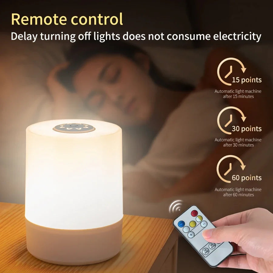Dimmable LED Touch Night Light – Rechargeable Bedside Lamp LED Night Light Oasis Select