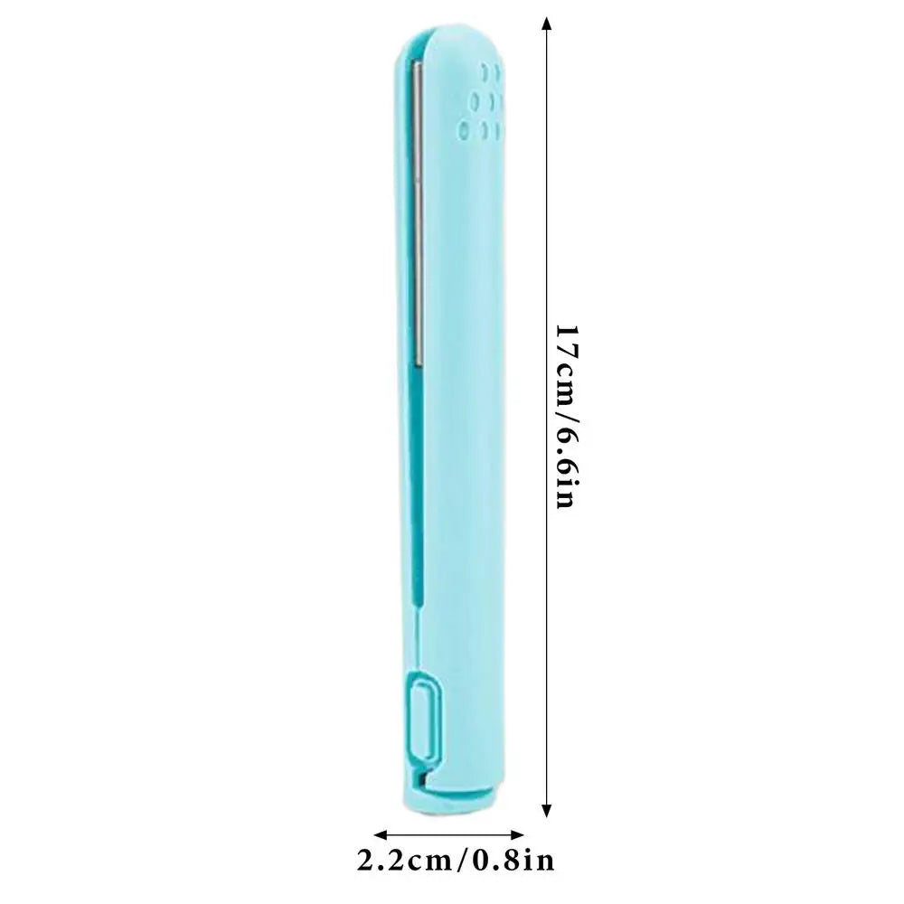 2-in-1 Mini Curling Iron & Straightener | Portable Travel 2-in-1 Hair Styler Oasis Select Blue China Mainland