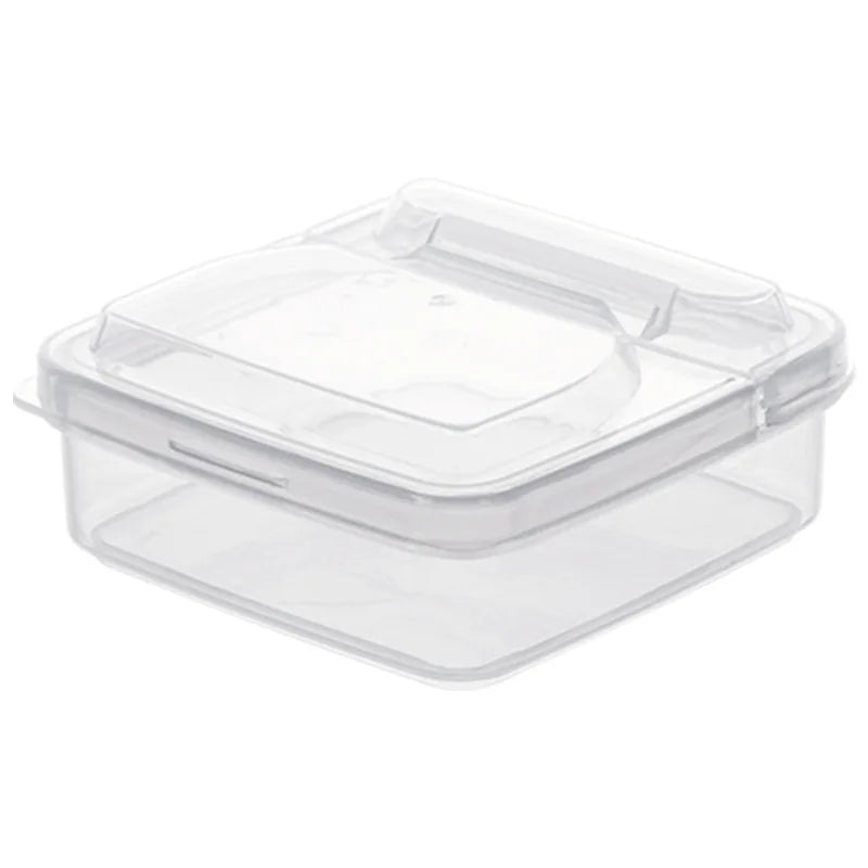 1pc Plastic Refrigerator Storage Cheese Box, Cheese Container, Butter Block Cheese Slice Storage Box Oasis Select Clear