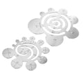 LIKE WISH Set Of 2 Round Leather Cutting Tools Metal Corner Cutting Ruler Circle Ruler Circle Leather Punch Leather Templates Oasis Select Silver