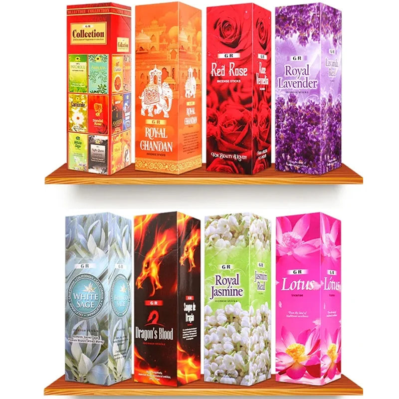 25 Boxes/lot Tibetan Incense Sticks Home Fragrance Indian Joss Sticks Natural Lavender White Sage Sandalwood Coconut Aromatherap Oasis Select