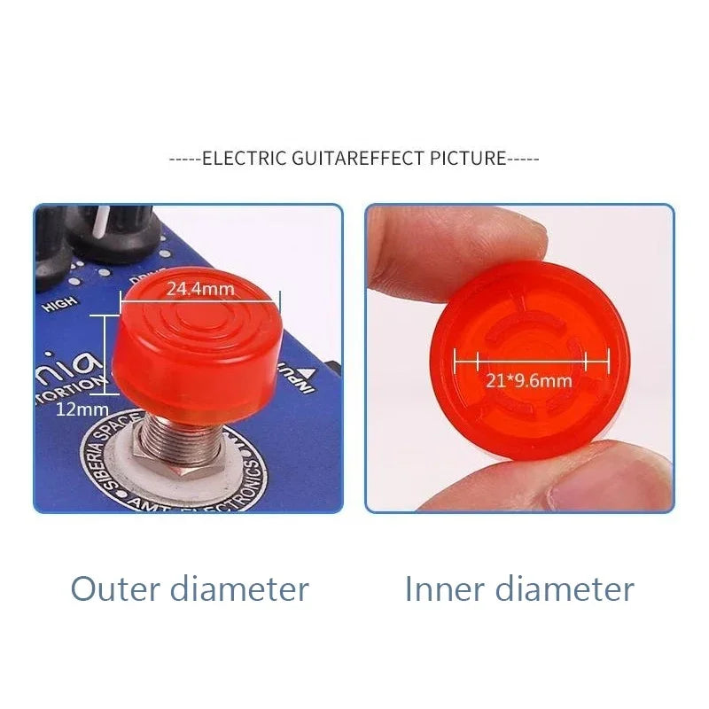1PCS Footswitch Topper Guitar Pedal Topper Multi Color Pedal Button Caps Guitar Pedal Stomp Knobs For Pedal Board Oasis Select