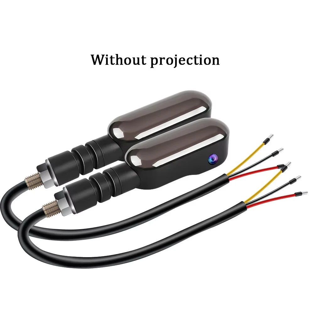 Motorcycle LED Turn Signals – Arrow Projection & 27 RGB Modes