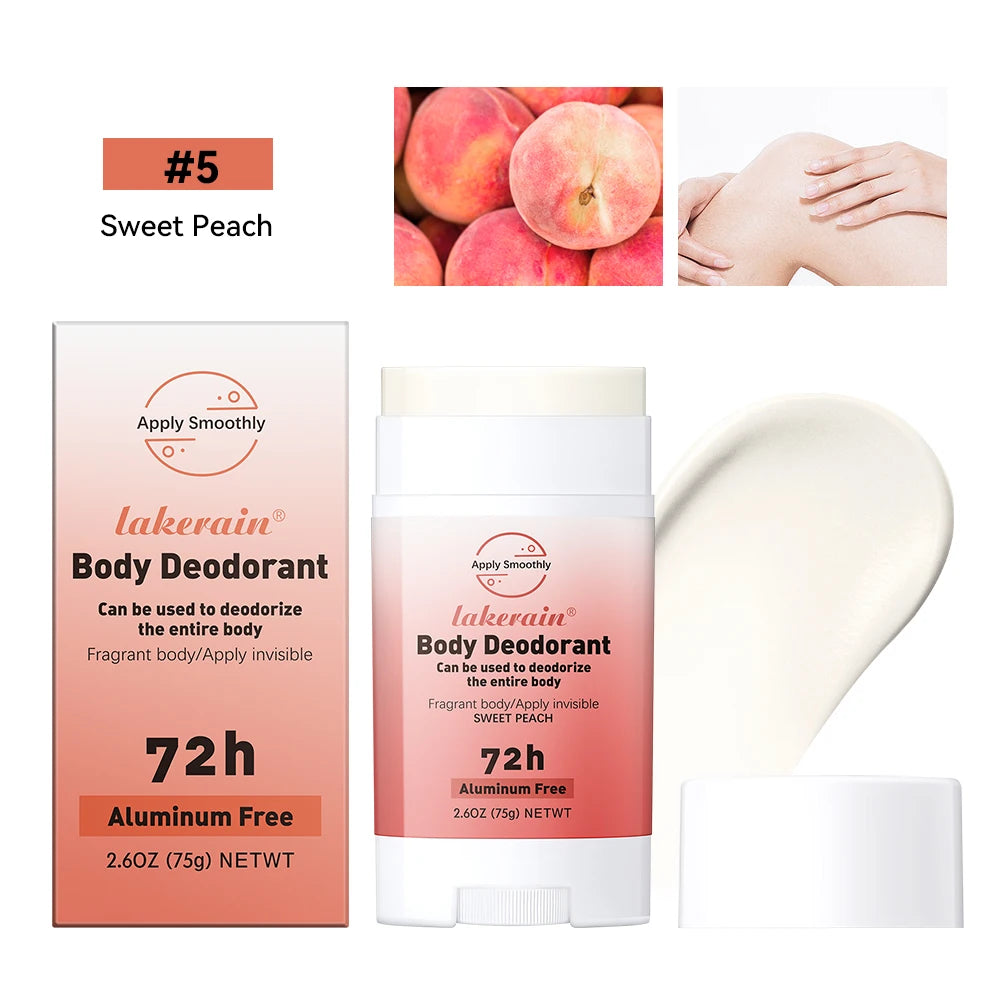 Body Deodorant Stick Rose Peach Body Odor Remove Cream Removal Armpit Refreshing Antiperspirant Lasting Aroma Deodorant SkinCare Oasis Select 5Sweet Peach