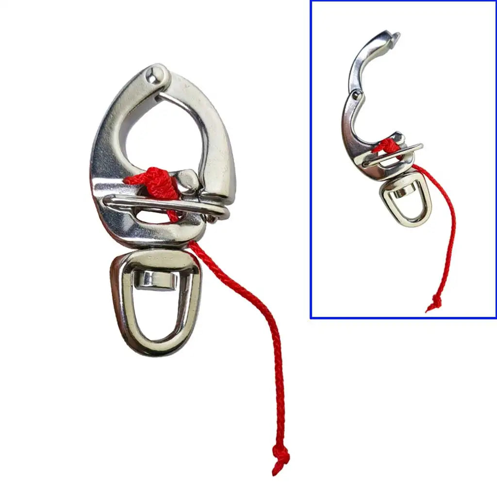 Quick Release Boat Snap Shackle with Small Swivel Eye 316 SS Yacht Truck Car Apartment RV Fast Eye Snap Hook Oasis Select Default Title