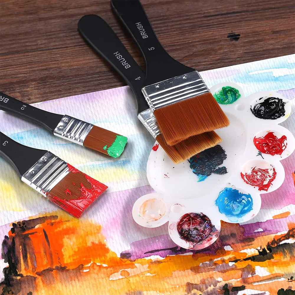 Professional Flat Wide Paint Brush , Smooth Paint Application for Walls, Furniture & Crafts, Durable Wooden Handle, Anti-Shed De Oasis Select