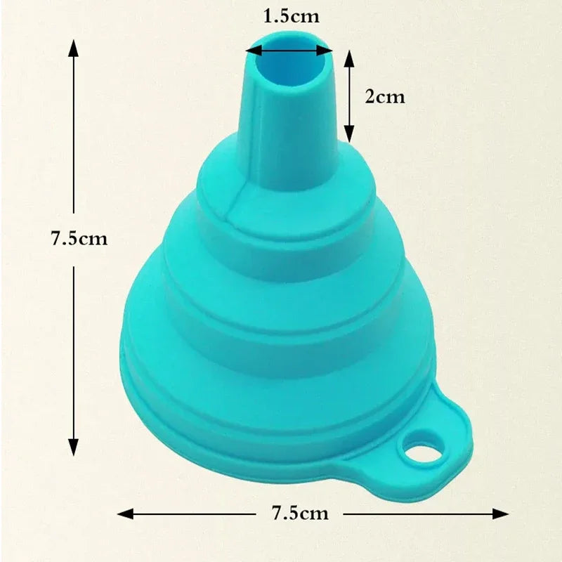 Silicone Collapsible Foldable Funnel Household Kitchen Cooking Tools Portable Wine Mini Portable Oil Pot Funnel Oasis Select