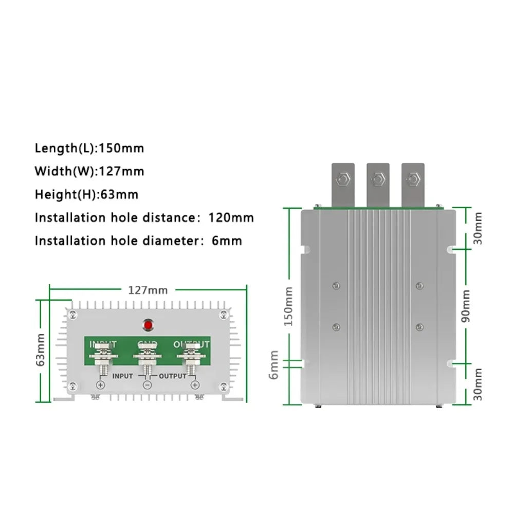 24V to 13.8V 50A 60A 80A 100A voltage reduction module car radio adapter 24V to 12V audio amplifier power converter Oasis Select