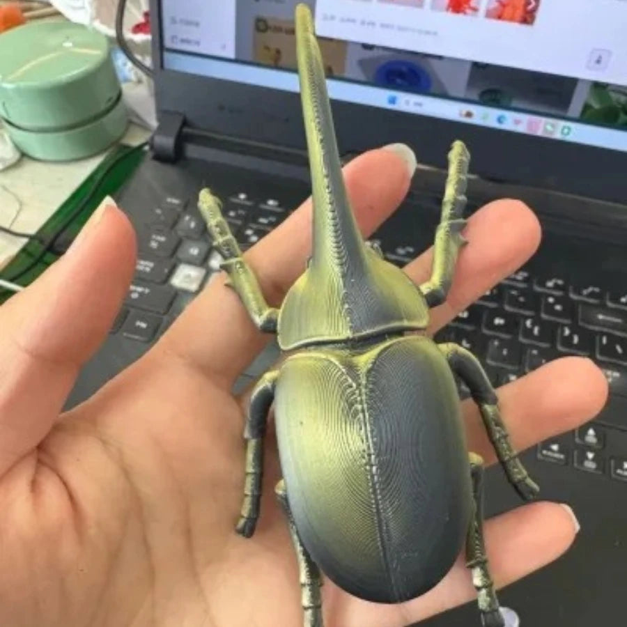 3D Printed Hercules Beetle Model - Realistic Dynastes Heracles Figurine, Insect Collectible for Education & Desk Decor Gift Oasis Select